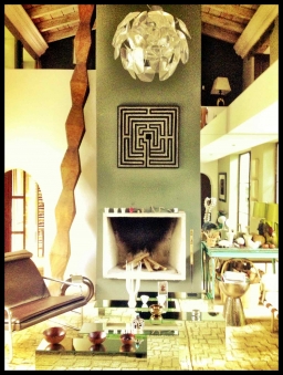 ERIC’S LABYRINTH - 2012 ERIC’S LABYRINTH - 2012 - Stainless steel nails on black panel – 32” x 32”